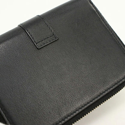中古 サンローラン 二つ折り財布 二折財布 コンパクト レディース ブランド SAINT LAURENT YSLロゴ  532867 ブラック USDSL116205011