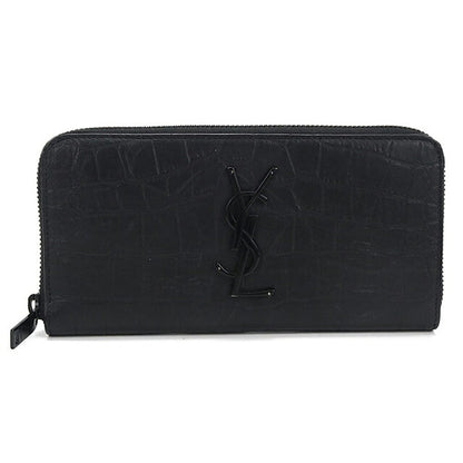 中古 サンローラン 長財布ラウンドファスナー レディース ブランド SAINT LAURENT フルジップウォレット 617415 ブラック USDSL116248011
