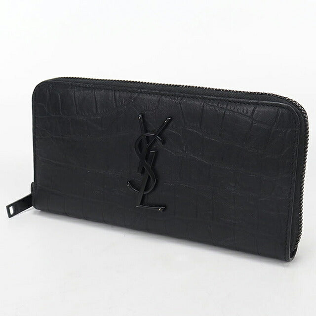 中古 サンローラン 長財布ラウンドファスナー レディース ブランド SAINT LAURENT フルジップウォレット 617415 ブラック USDSL116248011