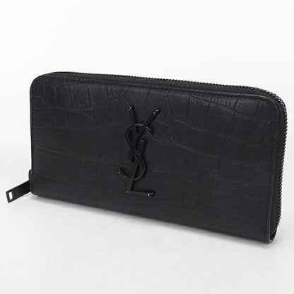 中古 サンローラン 長財布ラウンドファスナー レディース ブランド SAINT LAURENT フルジップウォレット 617415 ブラック USDSL116248011