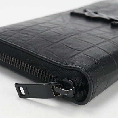 中古 サンローラン 長財布ラウンドファスナー レディース ブランド SAINT LAURENT フルジップウォレット 617415 ブラック USDSL116248011