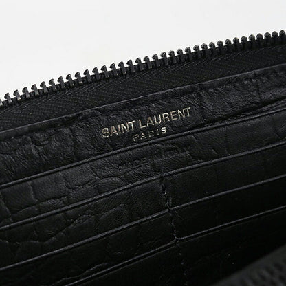 中古 サンローラン 長財布ラウンドファスナー レディース ブランド SAINT LAURENT フルジップウォレット 617415 ブラック USDSL116248011