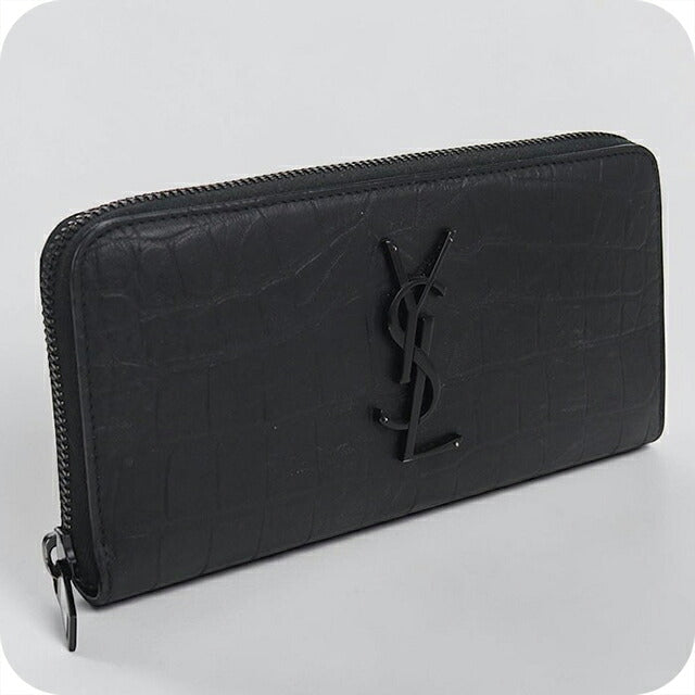 中古 サンローラン 長財布ラウンドファスナー レディース ブランド SAINT LAURENT フルジップウォレット 617415 ブラック USDSL116248011