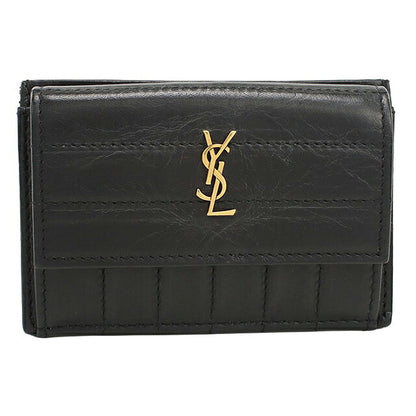 中古 サンローラン コインケース コンパクト レディース ブランド SAINT LAURENT  フラグメントケース カードケース  553419 ブラック USDSL116657011