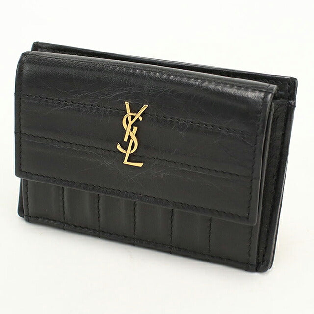 中古 サンローラン コインケース コンパクト レディース ブランド SAINT LAURENT  フラグメントケース カードケース  553419 ブラック USDSL116657011