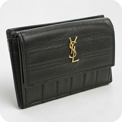 中古 サンローラン コインケース コンパクト レディース ブランド SAINT LAURENT  フラグメントケース カードケース  553419 ブラック USDSL116657011