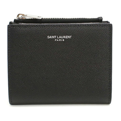 中古 サンローラン 二つ折り財布 二折財布 コンパクト ユニセックス ブランド SAINT LAURENT 575789 ブラック USDSL116908011