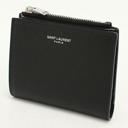 中古 サンローラン 二つ折り財布 二折財布 コンパクト ユニセックス ブランド SAINT LAURENT 575789 ブラック USDSL116908011