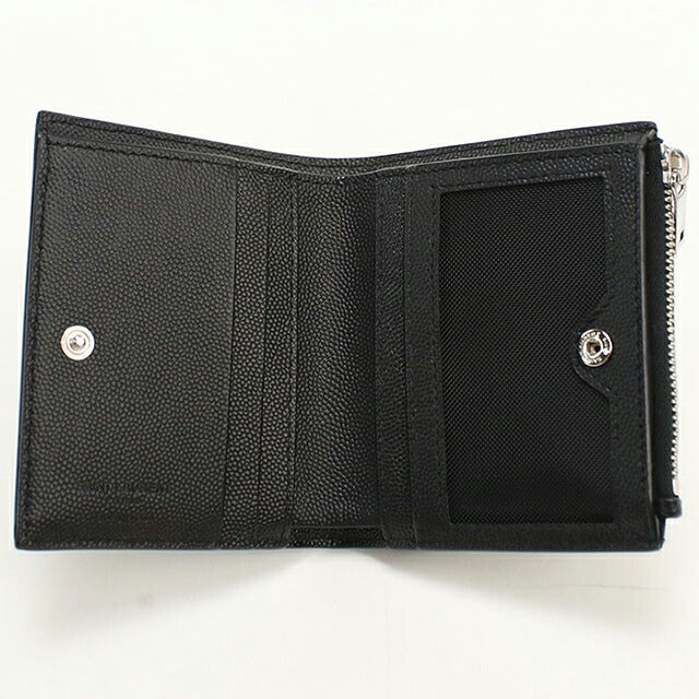 中古 サンローラン 二つ折り財布 二折財布 コンパクト ユニセックス ブランド SAINT LAURENT 575789 ブラック USDSL116908011