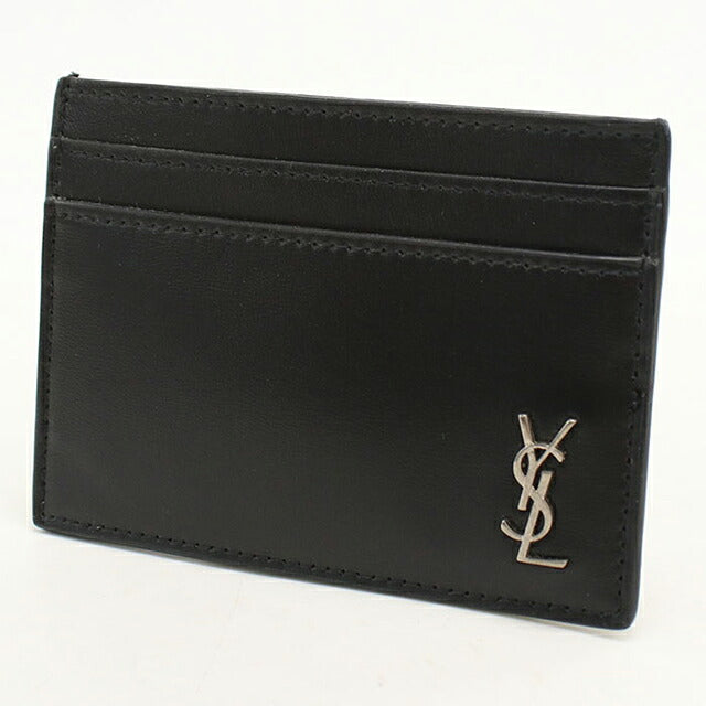 中古 サンローラン カードケース コンパクト レディース ブランド SAINT LAURENT タイニーカサンドラ  607603 1JB0E 1000 ブラック USDSL117058011