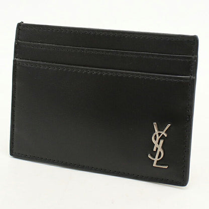中古 サンローラン カードケース コンパクト レディース ブランド SAINT LAURENT タイニーカサンドラ  607603 1JB0E 1000 ブラック USDSL117058011