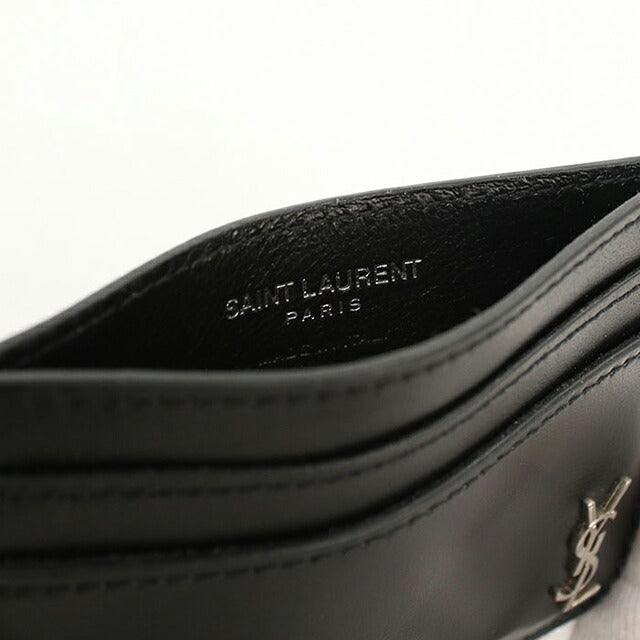 中古 サンローラン カードケース コンパクト レディース ブランド SAINT LAURENT タイニーカサンドラ  607603 1JB0E 1000 ブラック USDSL117058011