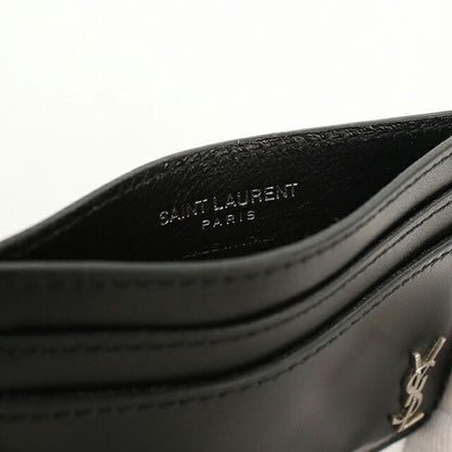 中古 サンローラン カードケース コンパクト レディース ブランド SAINT LAURENT タイニーカサンドラ  607603 1JB0E 1000 ブラック USDSL117058011
