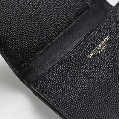 中古 サンローラン 名刺入れ レディース ブランド SAINT LAURENT モノグラム ビジネスカードケース 596323 ブラック USDSL117139011