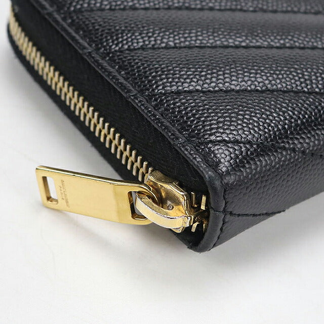 中古 サンローラン 長財布ラウンドファスナー レディース ブランド SAINT LAURENT モノグラム フルジップウォレット 358094 ブラック USDSL117536011