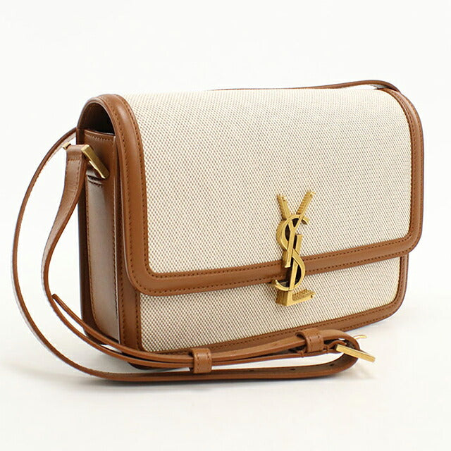 中古 サンローラン ショルダーバッグ レディース ブランド SAINT LAURENT  ソルフェリーノ ミディアム レザー 634305 ベージュ USDSL117708011