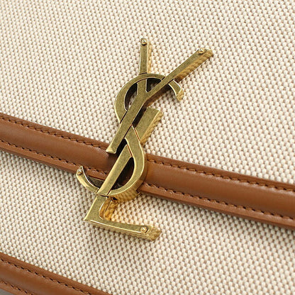 中古 サンローラン ショルダーバッグ レディース ブランド SAINT LAURENT  ソルフェリーノ ミディアム レザー 634305 ベージュ USDSL117708011