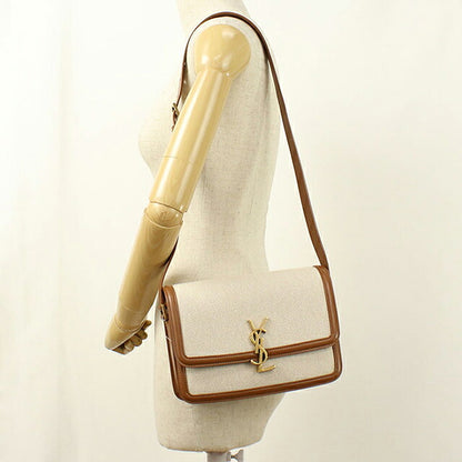 中古 サンローラン ショルダーバッグ レディース ブランド SAINT LAURENT  ソルフェリーノ ミディアム レザー 634305 ベージュ USDSL117708011