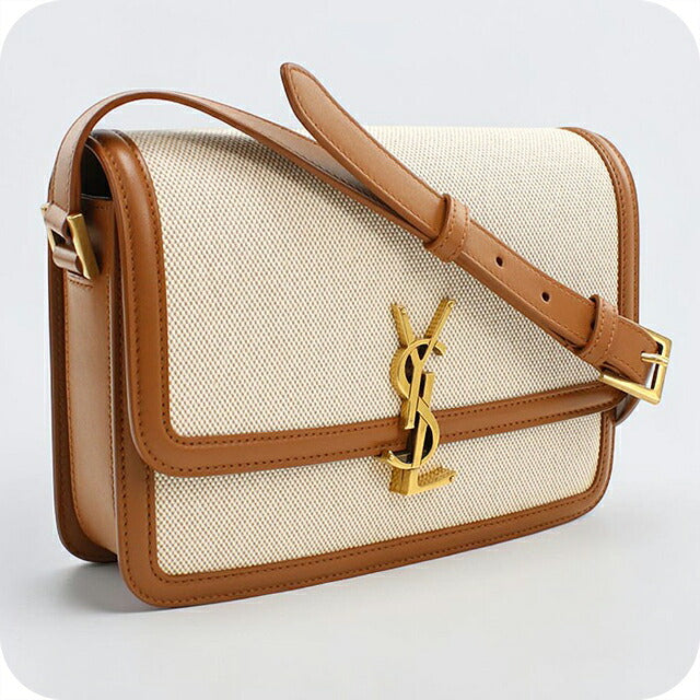 中古 サンローラン ショルダーバッグ レディース ブランド SAINT LAURENT  ソルフェリーノ ミディアム レザー 634305 ベージュ USDSL117708011