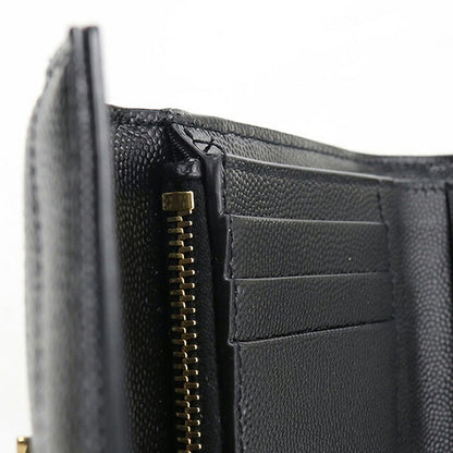 中古 サンローラン 三つ折り財布 三折財布 コンパクト レディース SAINT LAURENT モノグラム コンパクト スリーフォールド ウォレット レザー 403943 USDSL117980011