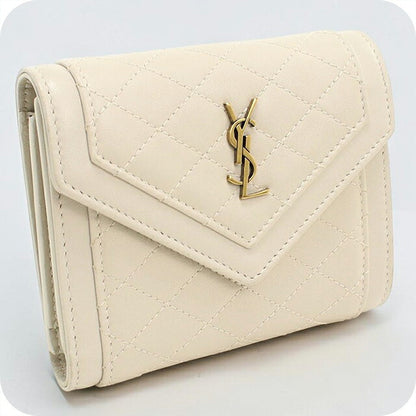 中古 サンローラン 三つ折り財布 三折財布 コンパクト レディース ブランド SAINT LAURENT ゲイビー コンパクトウォレット 692684 USDSL118845011