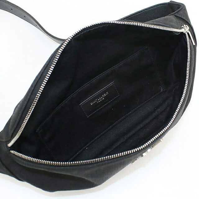 中古 サンローラン ボディバッグ ユニセックス ブランド SAINT LAURENT カサンドラ クラシック ベルトバッグ 590076 ブラック USDSL119227011