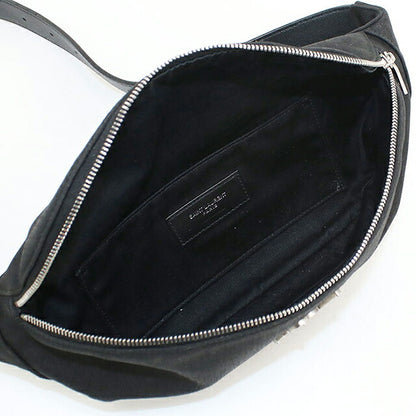 中古 サンローラン ボディバッグ ユニセックス ブランド SAINT LAURENT カサンドラ クラシック ベルトバッグ 590076 ブラック USDSL119227011