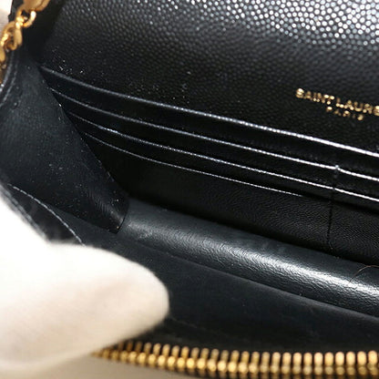 二手 Saint Laurent 链条钱包女装品牌 SAINT LAURENT Cassandra 信封 742920 黑色 USDSL119253011