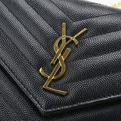 二手 Saint Laurent 链条钱包女装品牌 SAINT LAURENT Cassandra 信封 742920 黑色 USDSL119253011
