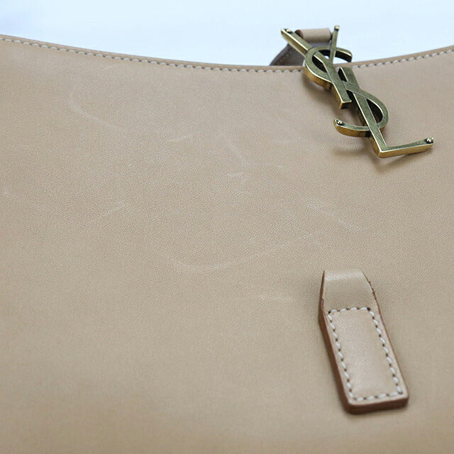 中古 サンローラン セミショルダー レディース ブランド SAINT LAURENT ホーボー ル サンカセット レザー 657228 ベージュ USDSL119465011
