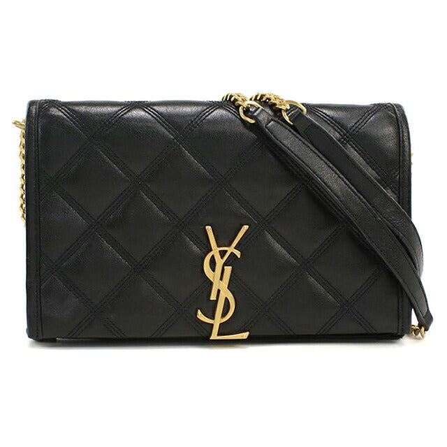 中古 サンローラン ショルダーバッグ レディース ブランド SAINT LAURENT  チェーン レザー 585031 ブラック USDSL119537011