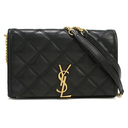 中古 サンローラン ショルダーバッグ レディース ブランド SAINT LAURENT  チェーン レザー 585031 ブラック USDSL119537011