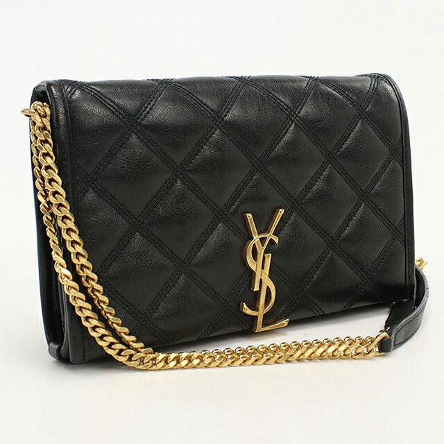 中古 サンローラン ショルダーバッグ レディース ブランド SAINT LAURENT  チェーン レザー 585031 ブラック USDSL119537011