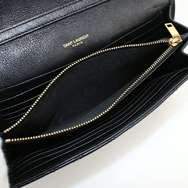 中古 サンローラン ショルダーバッグ レディース ブランド SAINT LAURENT  チェーン レザー 585031 ブラック USDSL119537011