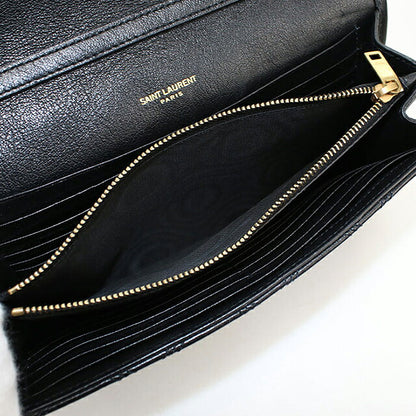 中古 サンローラン ショルダーバッグ レディース ブランド SAINT LAURENT  チェーン レザー 585031 ブラック USDSL119537011