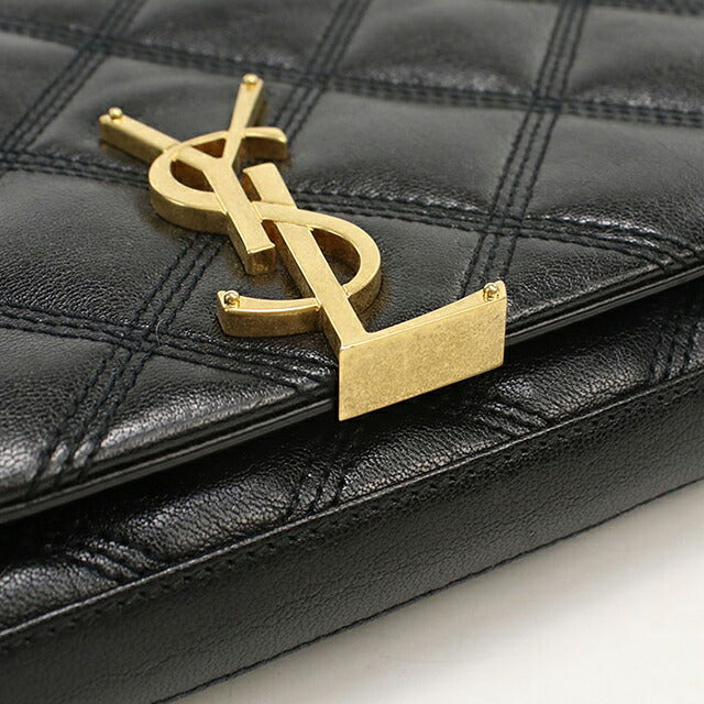 中古 サンローラン ショルダーバッグ レディース ブランド SAINT LAURENT  チェーン レザー 585031 ブラック USDSL119537011