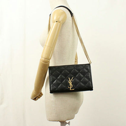 中古 サンローラン ショルダーバッグ レディース ブランド SAINT LAURENT  チェーン レザー 585031 ブラック USDSL119537011