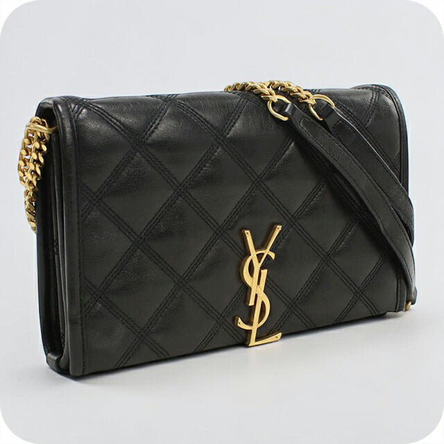 中古 サンローラン ショルダーバッグ レディース ブランド SAINT LAURENT  チェーン レザー 585031 ブラック USDSL119537011
