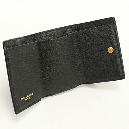 中古 サンローラン 三つ折り財布 三折財布 コンパクト レディース ブランド SAINT LAURENT YSLライン オリガミ タイニーウォレット 669959 USDSL119552011