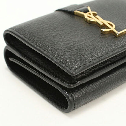 中古 サンローラン 三つ折り財布 三折財布 コンパクト レディース ブランド SAINT LAURENT YSLライン オリガミ タイニーウォレット 669959 USDSL119552011