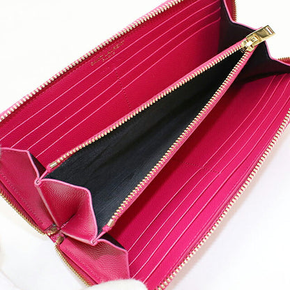 中古 サンローラン 長財布ラウンドファスナー レディース ブランド SAINT LAURENT カサンドラ フルジップウォレット 358094 ピンク USDSL119555011