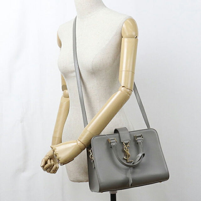中古 サンローラン ハンドバッグ レディース ブランド SAINT LAURENT  ベイビー モノグラム カバス 2WAY 568853 グレー USDSL119585011