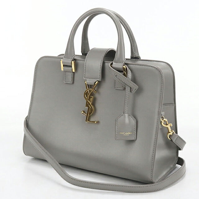 中古 サンローラン ハンドバッグ レディース ブランド SAINT LAURENT  ベイビー モノグラム カバス 2WAY 568853 グレー USDSL119585011