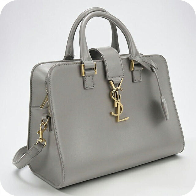 中古 サンローラン ハンドバッグ レディース ブランド SAINT LAURENT  ベイビー モノグラム カバス 2WAY 568853 グレー USDSL119585011
