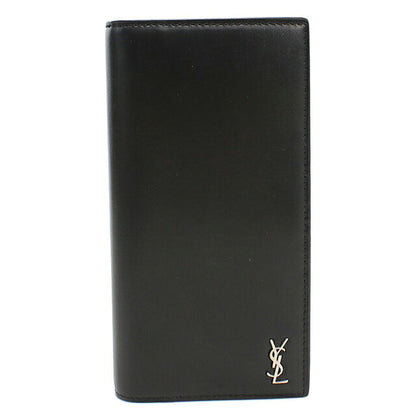 中古 サンローラン 長財布二折 メンズ ブランド SAINT LAURENT タイニー カサンドラ コチネンタルウォレット 607746 ブラック USDSL119587011