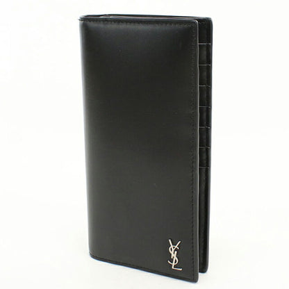 中古 サンローラン 長財布二折 メンズ ブランド SAINT LAURENT タイニー カサンドラ コチネンタルウォレット 607746 ブラック USDSL119587011