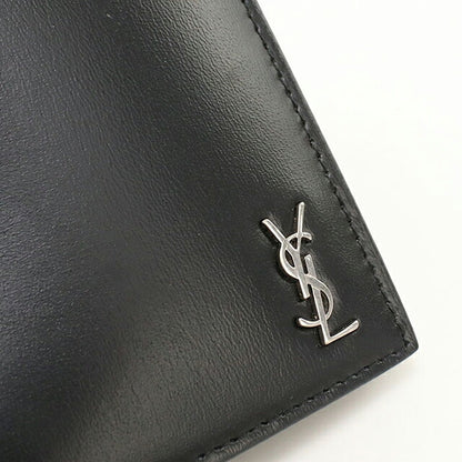 中古 サンローラン 長財布二折 メンズ ブランド SAINT LAURENT タイニー カサンドラ コチネンタルウォレット 607746 ブラック USDSL119587011