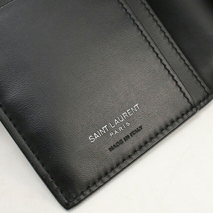 中古 サンローラン 長財布二折 メンズ ブランド SAINT LAURENT タイニー カサンドラ コチネンタルウォレット 607746 ブラック USDSL119587011
