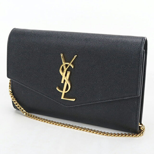 中古 サンローラン チェーンウォレット レディース ブランド SAINT LAURENT アップタウン  607788 ブラック USDSL119588011