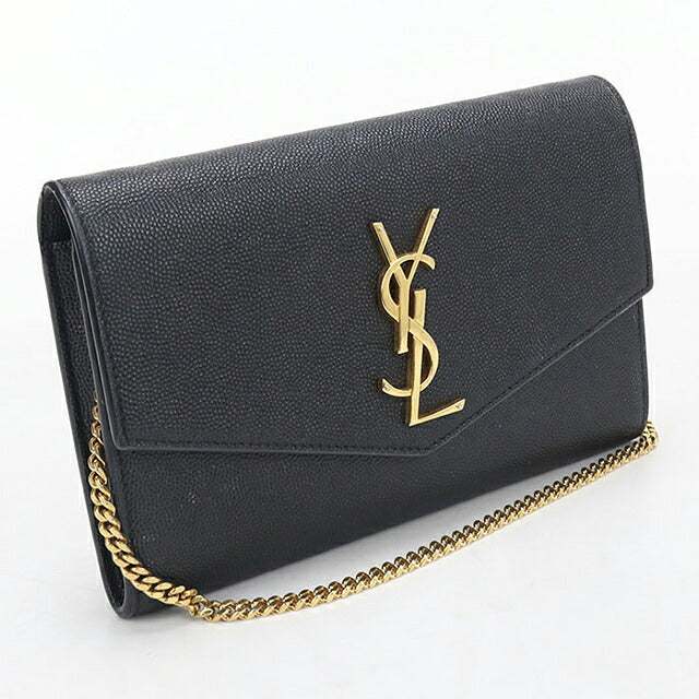 中古 サンローラン チェーンウォレット レディース ブランド SAINT LAURENT アップタウン  607788 ブラック USDSL119588011